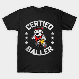 Certified Baller Cute Kawaii Basketball Design T-Shirt